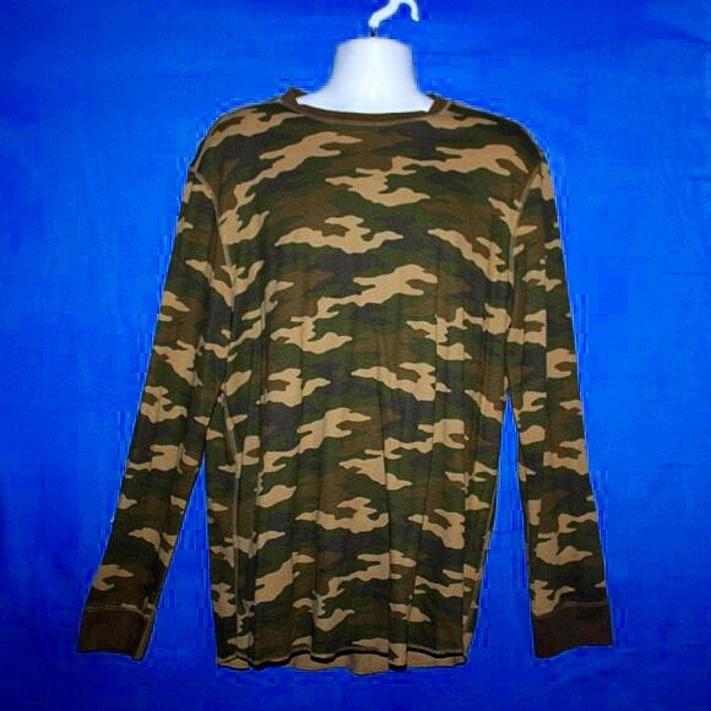Croft & Barrow Camo Thermal Shirt - Men's Size 2XL - Long Sleeve - Cozy Casual